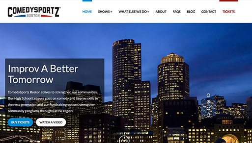 Mockup Of ComedySportz Boston